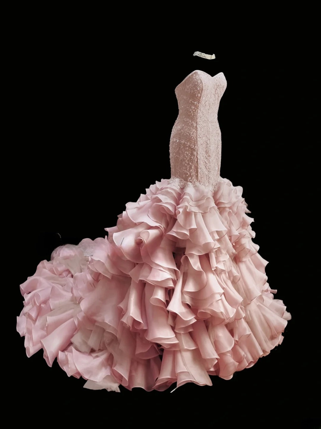 Sweet Prom Dress Sweetheart Ruffle Tiered Mermaid Evening Dress Gala Dress D2829