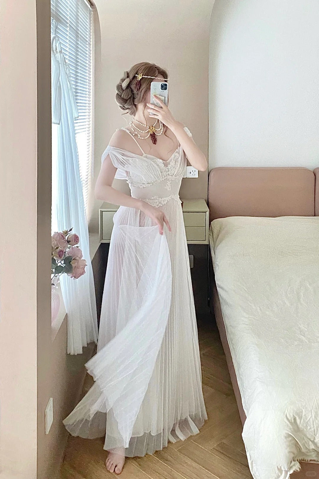Sexy Prom Dress A Line Sweetheart Pleated Tulle Evening Dress Gala Dress D2857