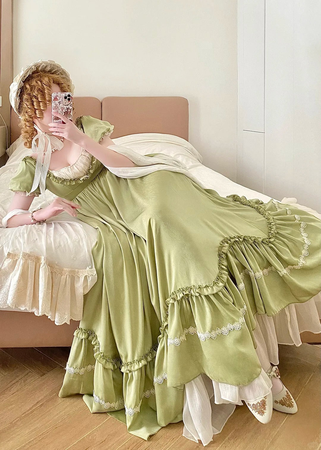 Cute Prom Dress A Line Crew Neck Pleated Ruffle Evening Dress Birthday Party Dress D2863