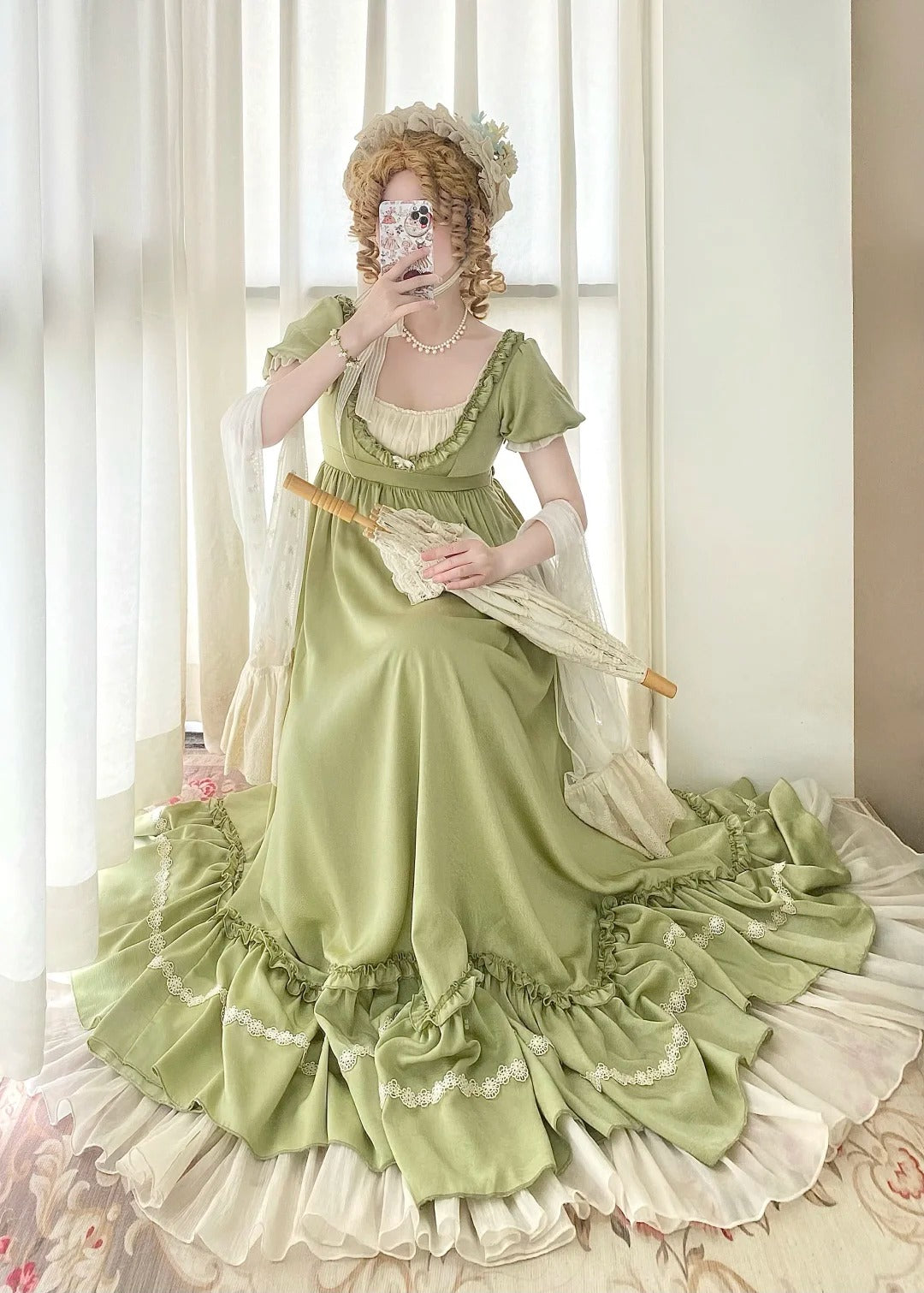 Cute Prom Dress A Line Crew Neck Pleated Ruffle Evening Dress Birthday Party Dress D2863