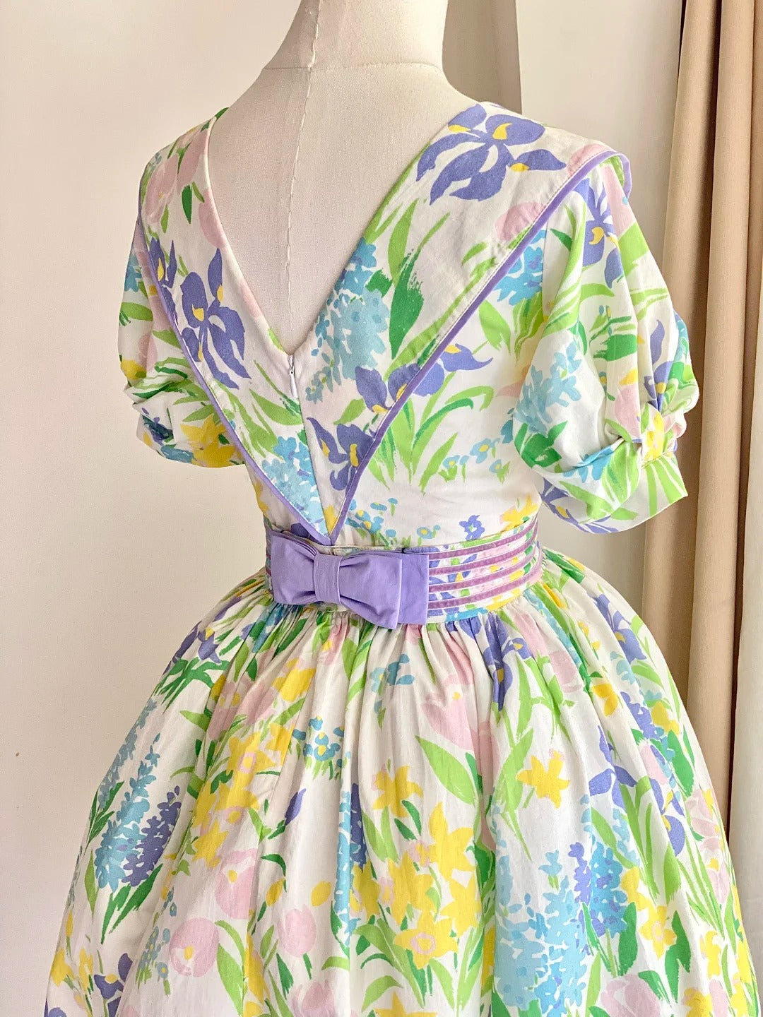 Cute Summer Dress Crew Neck Print Women Dress Birthday Party Dress D2864