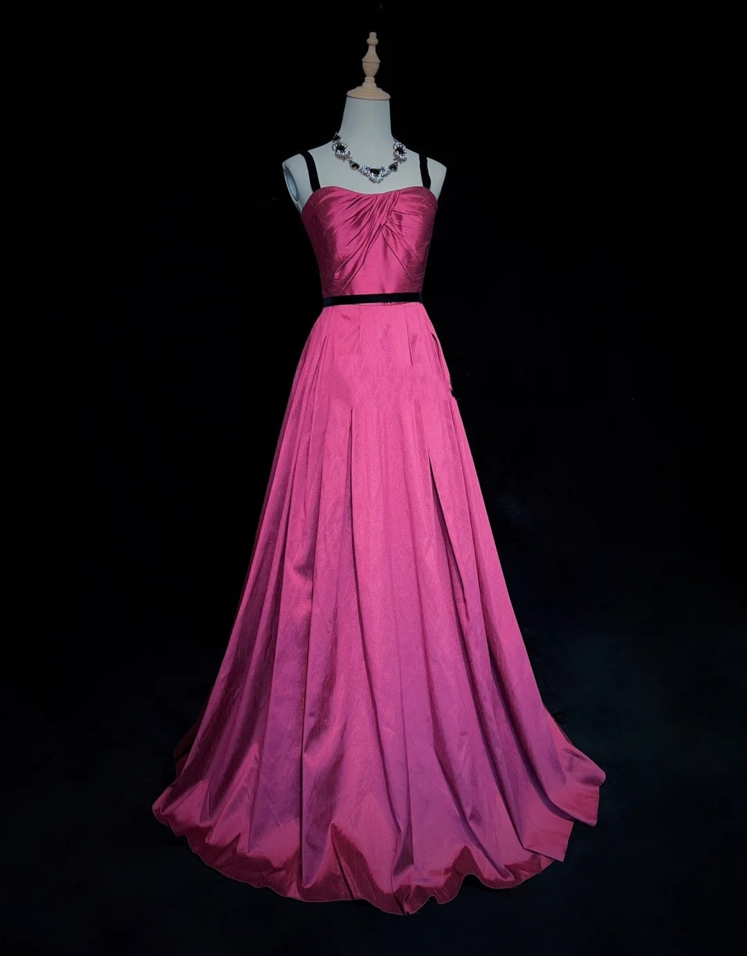 Pretty Prom Dress A Line Spaghetti Straps Pleated Evening Dress Gala Dress D2891