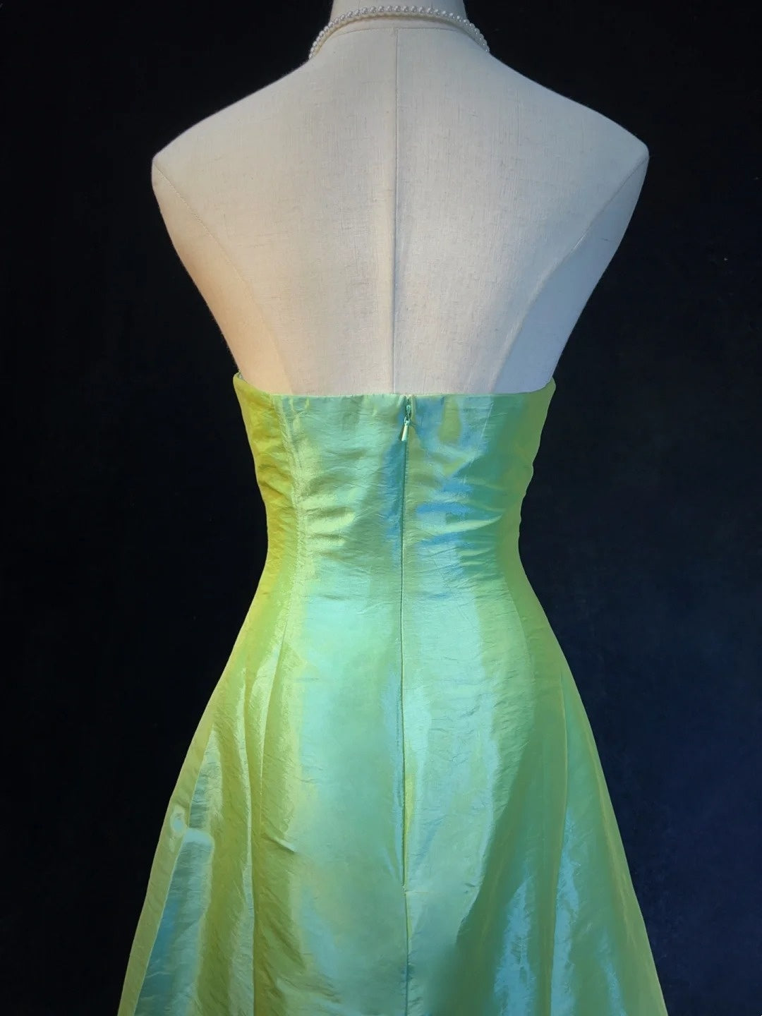 Pretty Prom Dress A Line Strapless Pleated Beaded Evening Dress Gala Dress D2898