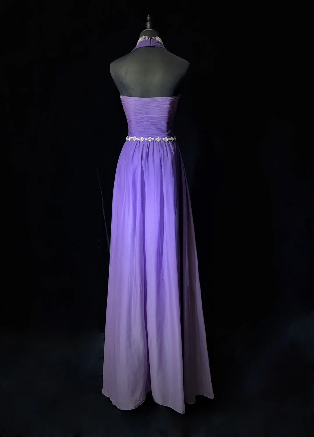 Elegant Prom Dress Halter Gradient Pleated Evening Dress Gala Dress Party Dress D2910