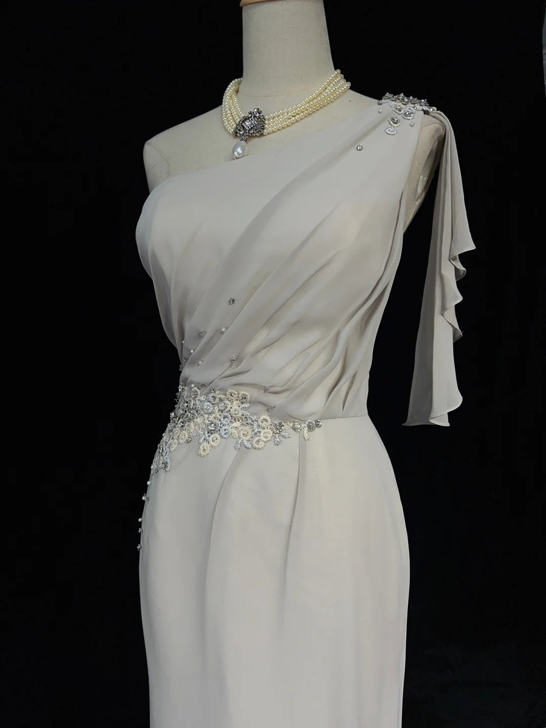 Elegant Prom Dress One Shoulder Pleated Gala Dress Evening Dress D2912