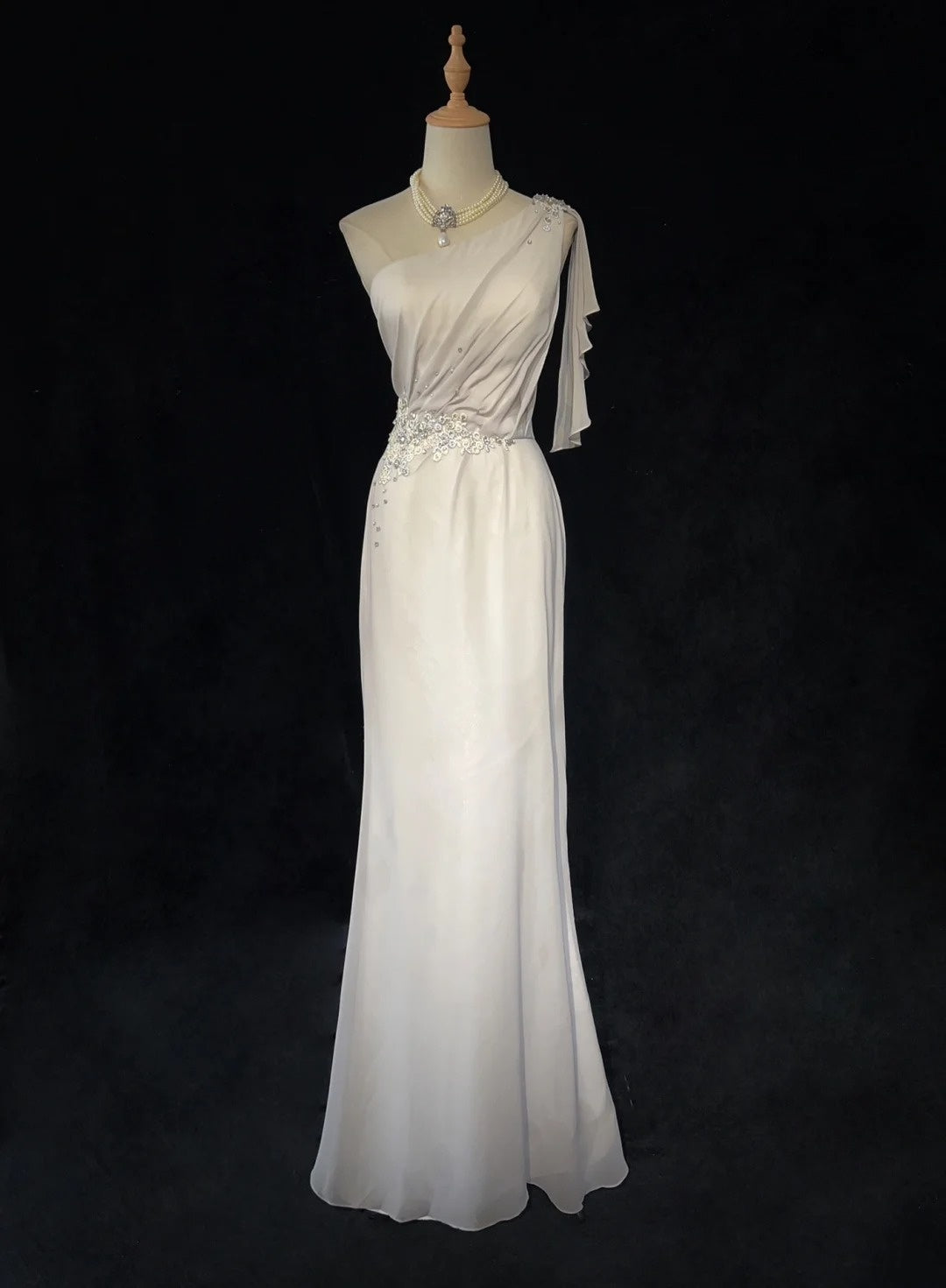 Elegant Prom Dress One Shoulder Pleated Gala Dress Evening Dress D2912