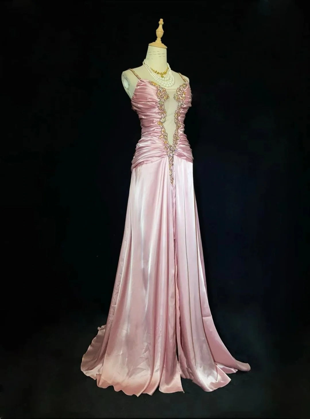 Sexy Pink Prom Dresses Spaghetti Straps Pleated Evening Dress Gala Dress Cocktail Dress D2920