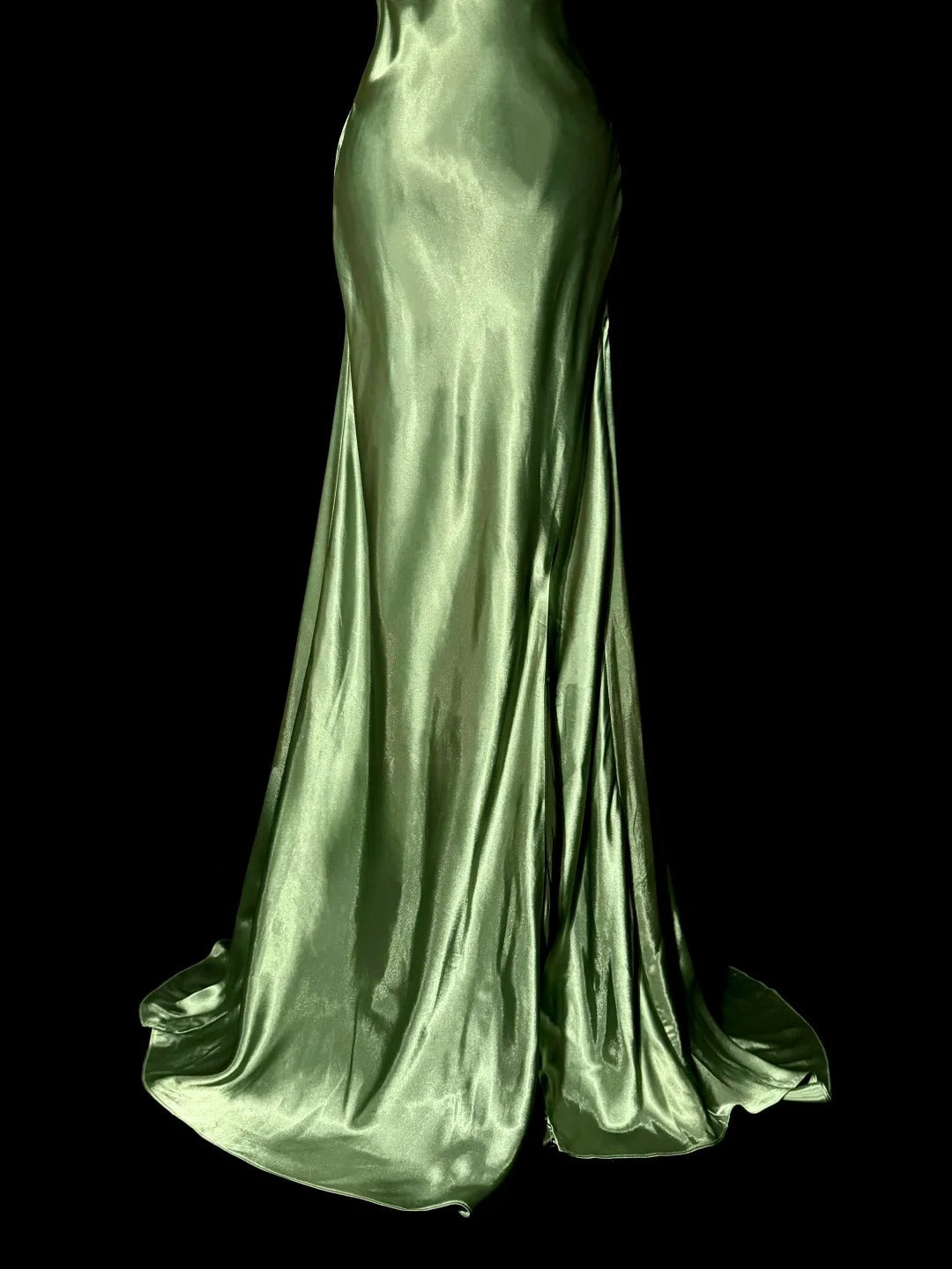 Gorgeous Prom Dress Green Spaghetti Straps Backless Pleated Evening Dress Gala Dress Party Dress D2945