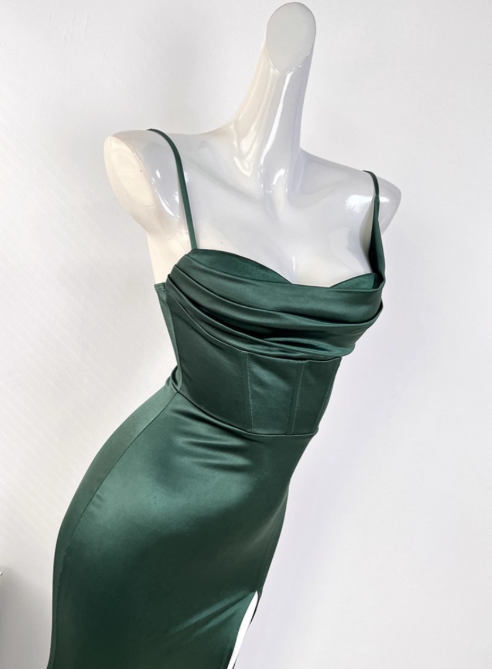 Sexy Prom Dress Asymmetrical Neck Slit Evening Dress Gala Dress Party Dress D2967