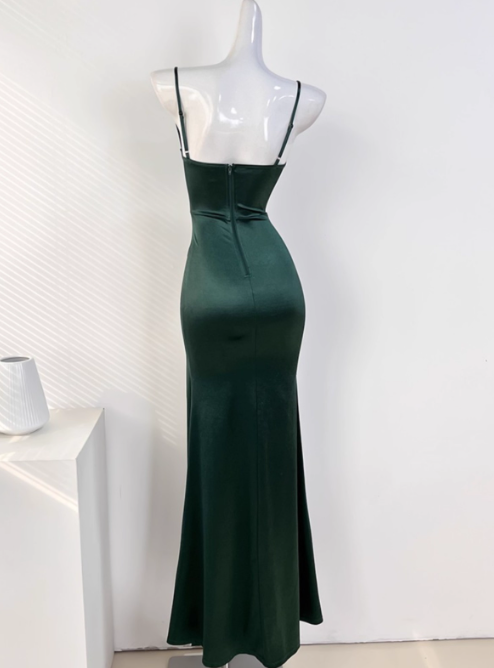Sexy Prom Dress Asymmetrical Neck Slit Evening Dress Gala Dress Party Dress D2967