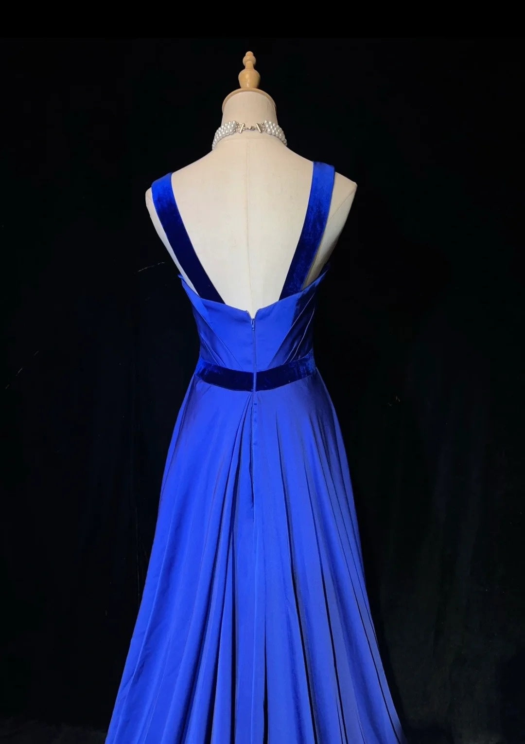Gorgeous Prom Dress A Line Blue Straps Gala Dress Evening Dresses D2996