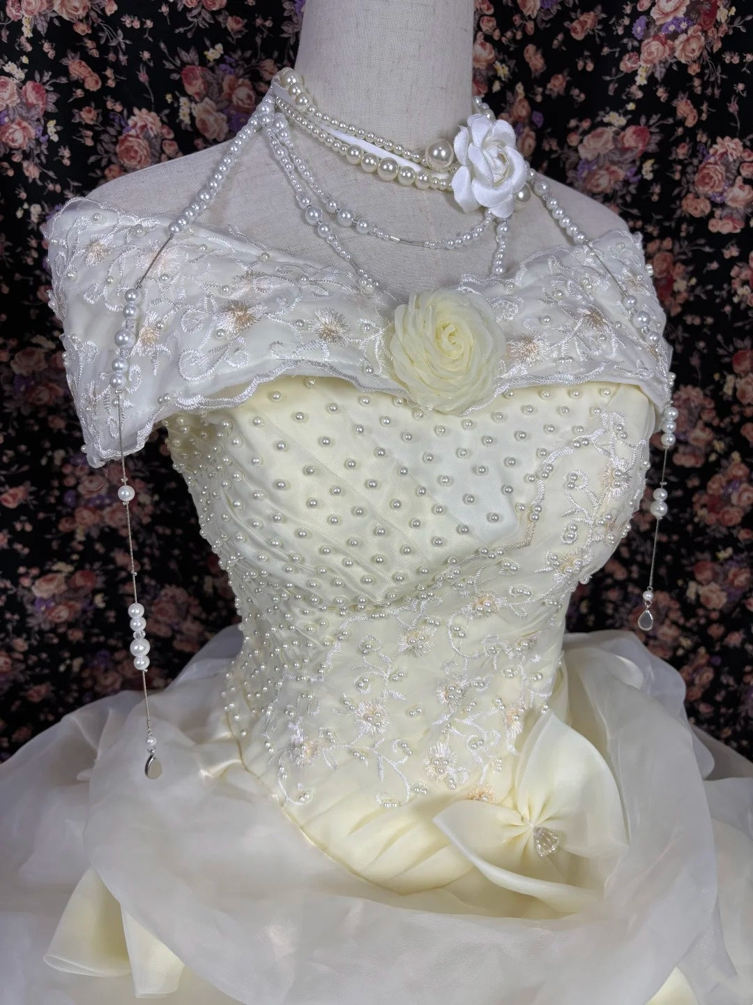 Cute Prom Dress Off Shoulder Ruffle Ball Gown Evening Dress Quinceanera Dress D3015