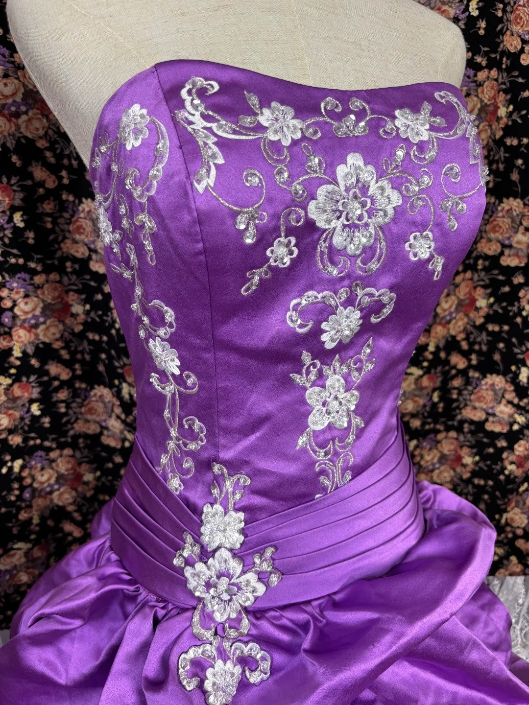 Gorgeous Prom Dress Purple Strapless Pleated Evening Dress Gala Dress D3016
