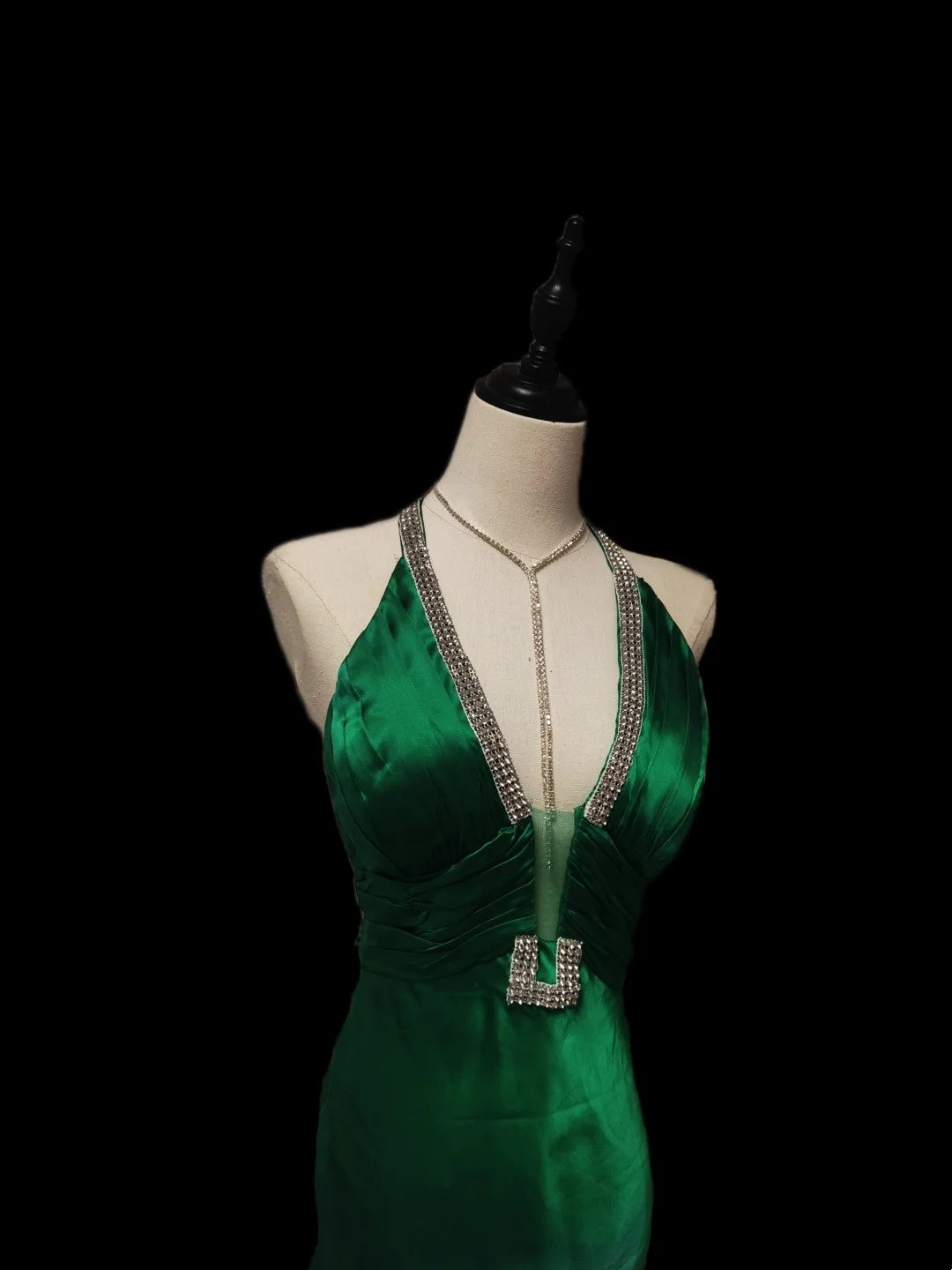 Elegant Prom Dress Dark Green Spaghetti Straps Mermaid Evening Dresses Gala Dress D3046