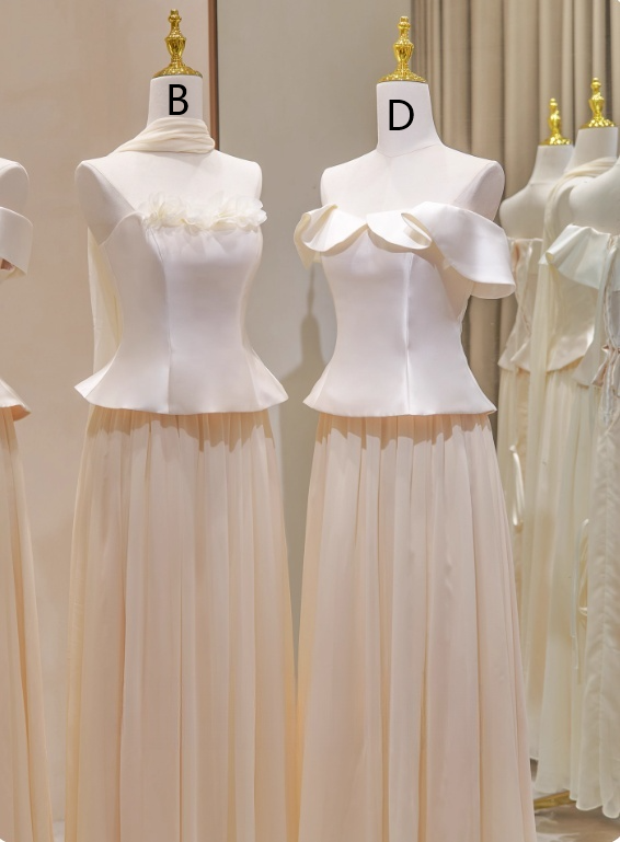 Pretty A Line Tulle Long Bridesmaid Dress D3125