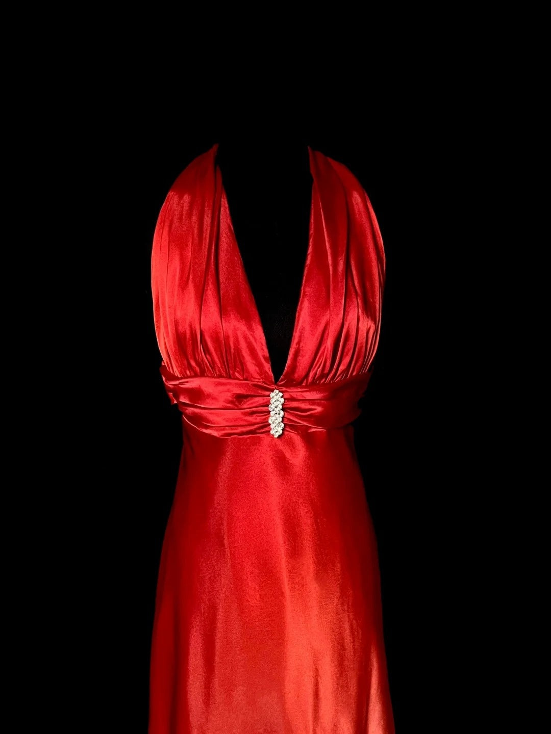 Sexy Prom Dress Red V-neck Backless Pleated Long Prom Dress Evening Dress Gala Dress D3169