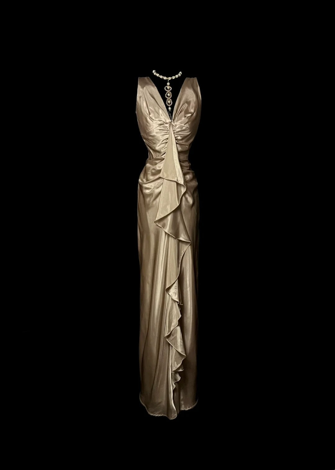 Gorgeous Prom Dress V-neck Pleated Long Prom Dress Evening Dress Birthday Party Dress D3178