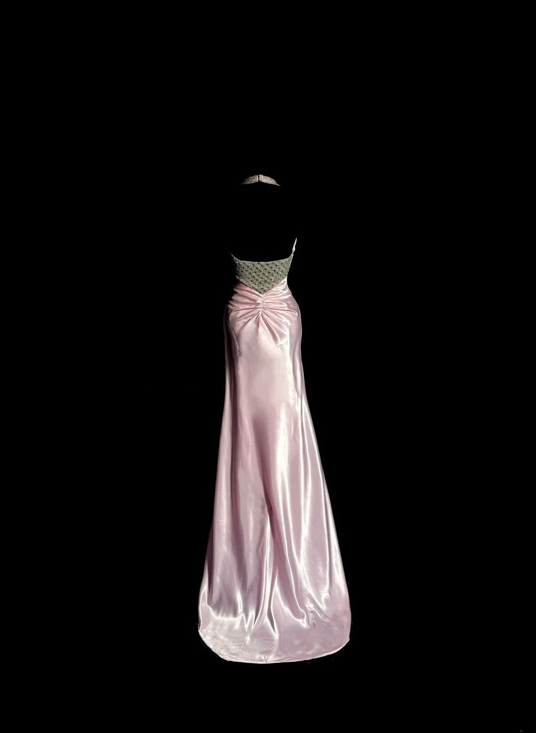 Sweet Prom Dress Light Pink Halter Long Prom Dress Evening Dress Birthday Party Dress D3182
