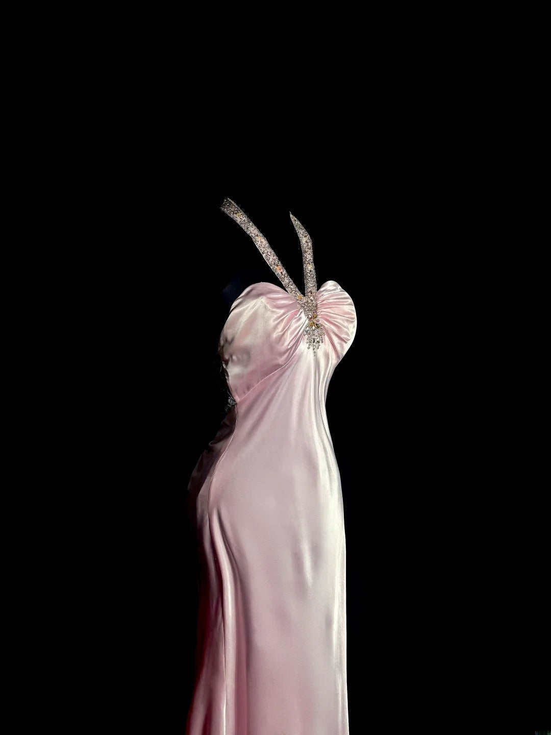 Sweet Prom Dress Light Pink Halter Long Prom Dress Evening Dress Birthday Party Dress D3182