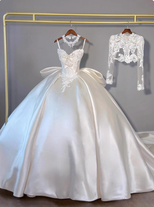 Elegantes Brautkleid Sweetheart Plissee Brautkleid D3195