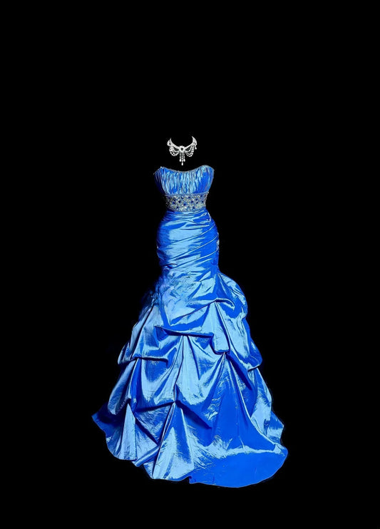 Charmante robe de bal bustier plissée sirène robe de soirée robe de gala D3199