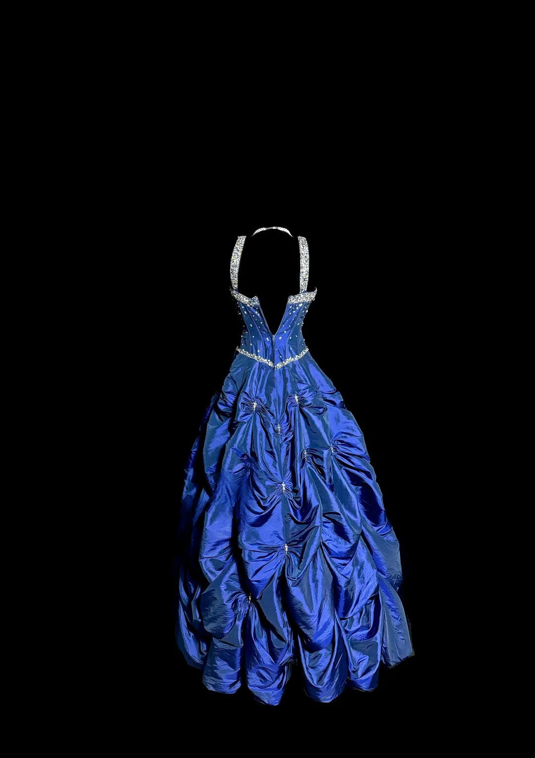 Charming Prom Dress Blue Spaghetti Straps Pleated Long Prom Dress Birthday Dress Ball Gown D3202
