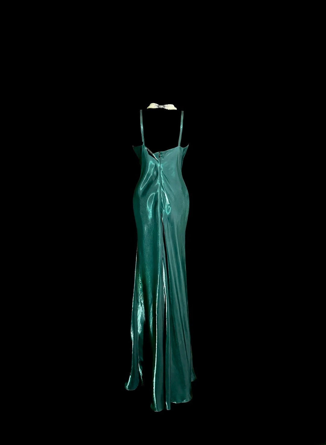Elegant Prom Dress Green Spaghetti Straps Long Prom Dress Birthday Dress Evening Dress D3203