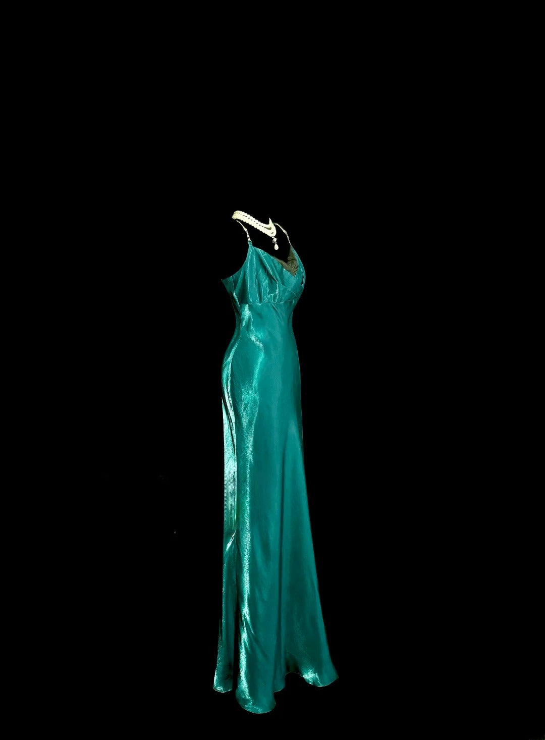 Elegant Prom Dress Green Spaghetti Straps Long Prom Dress Birthday Dress Evening Dress D3203