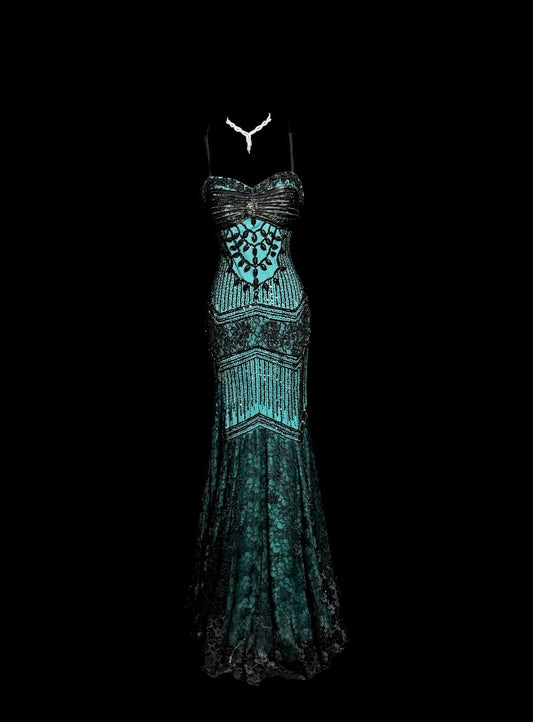 Charmante robe de bal à bretelles spaghetti, longue robe de bal plissée, robe de soirée, robe de gala D3204