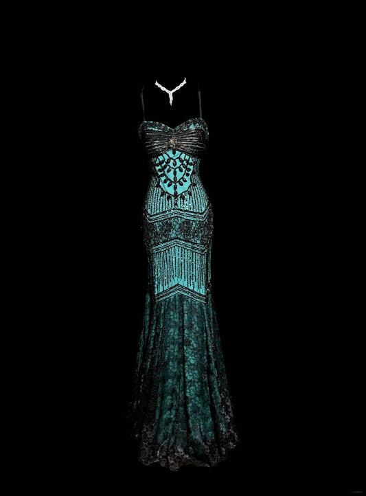 Charmante robe de bal à bretelles spaghetti, longue robe de bal plissée, robe de soirée, robe de gala D3204
