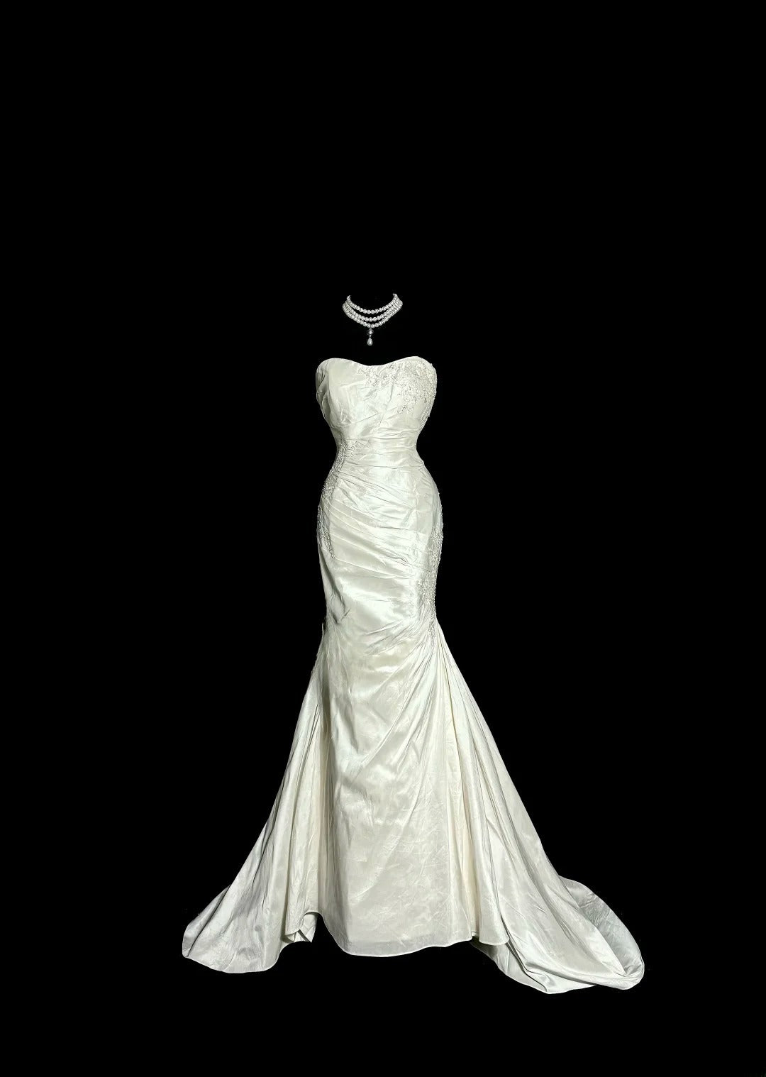 Elegant Wedding Dress Sweetheart Pleated Mermaid Wedding Dress D3205