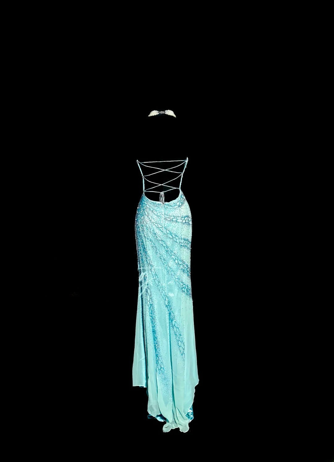 Shiny Prom Dress Strapless Pleated Beading Long Prom Dress Evening Dress Birthday Party Dress D3207