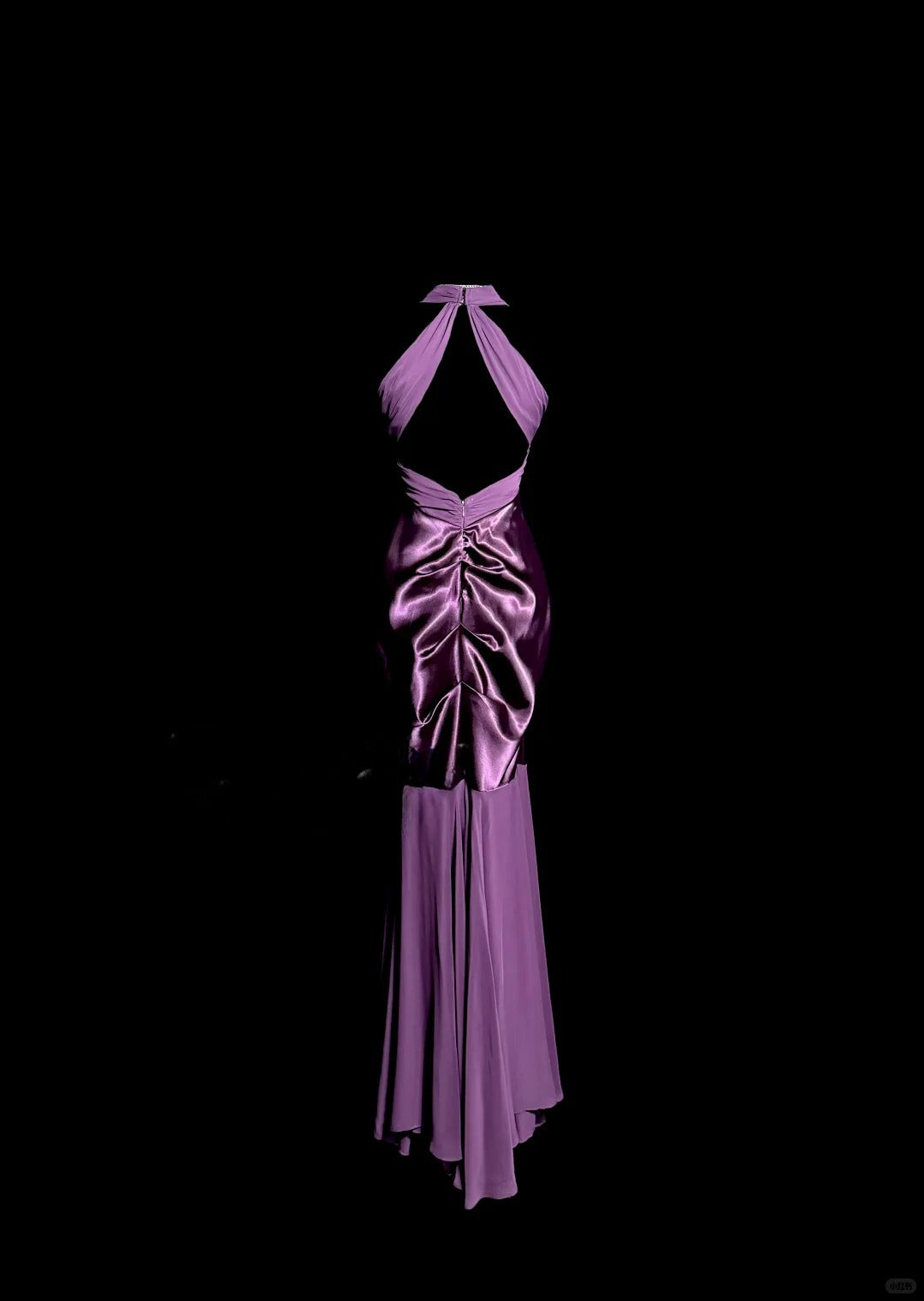 Elegant Prom Dress Purple V-neck Pleated Mermaid Evening Dress Gala Dress D3214