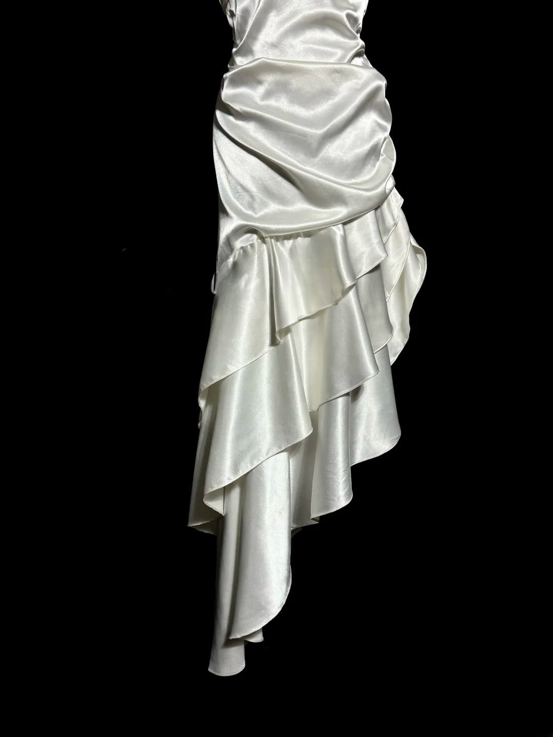 Beauty Prom Dress Halter Pleated Asymmetrical Hem Evening Dress Gala Dress Cocktail Dress D3215
