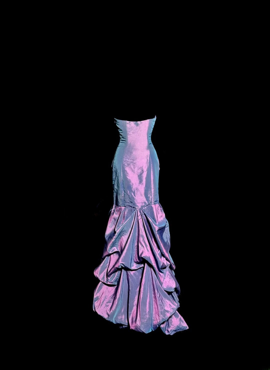 Pretty Prom Dress Strapless Pleated Mermaid Birthday Party Dress Gala Dress Cocktail Dress D3216