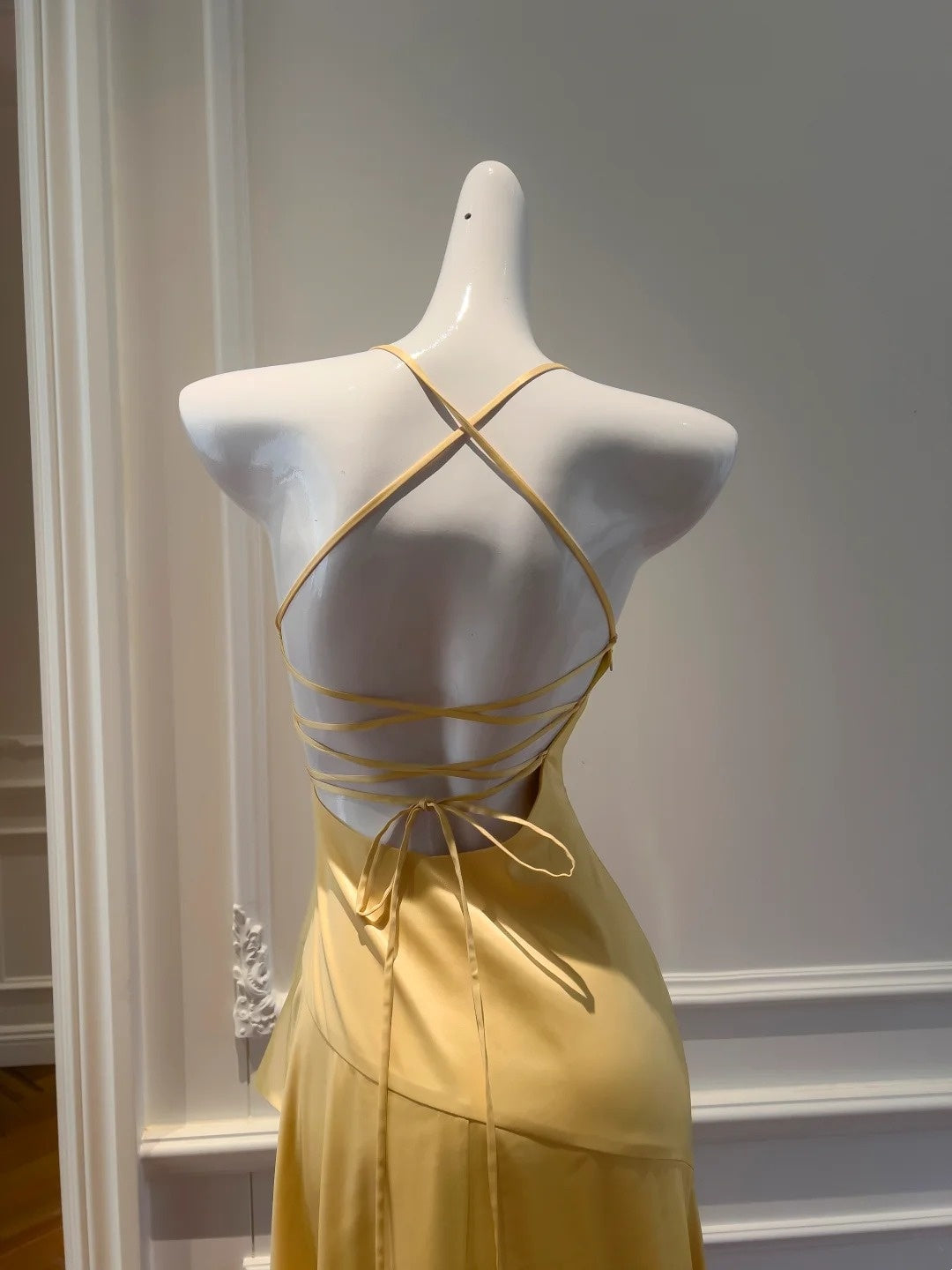 Popular Prom Dress Halter Pleated Asymmetrical Hem Birthday Party Outfits Cocktail Dress D3280