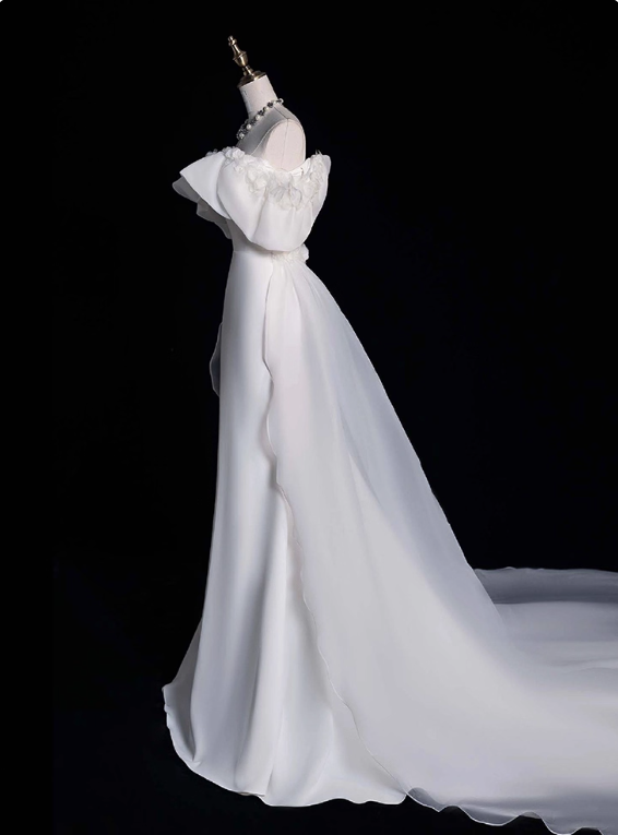 Beauty Wedding Dress Off Shoulder Ruffle Mermaid Wedding Dress D3283