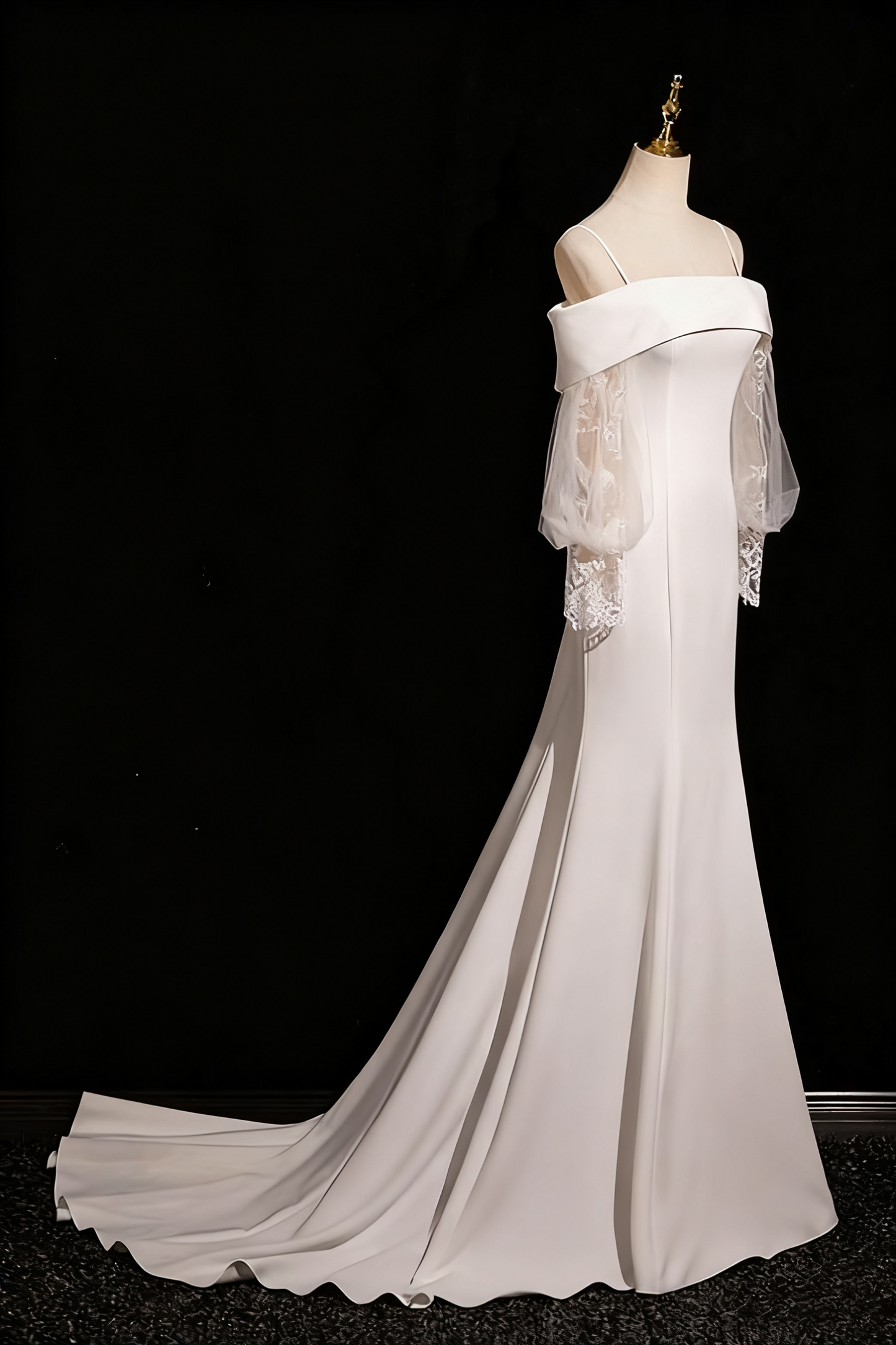 Charming Wedding Dress Off Shoulder Mermaid Wedding Dress D3291