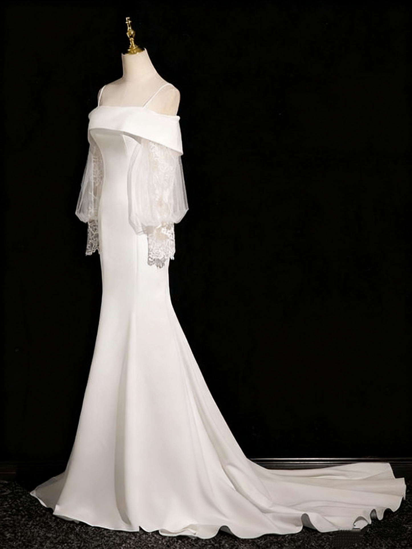 Charming Wedding Dress Off Shoulder Mermaid Wedding Dress D3291