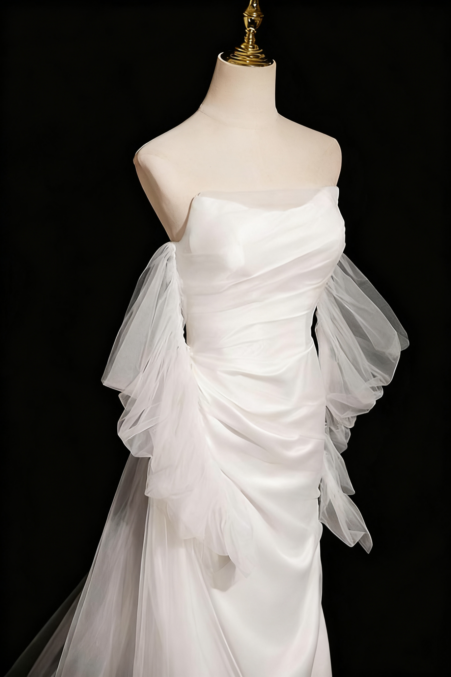 Popular Wedding Dress Strapless Tulle Mermaid Wedding Dress D3294