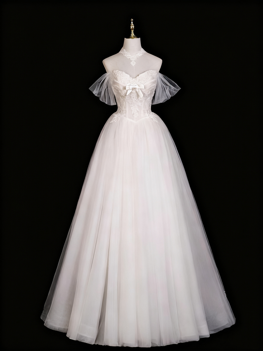 Robe de mariée élégante en tulle plissé et décolleté en cœur D3301