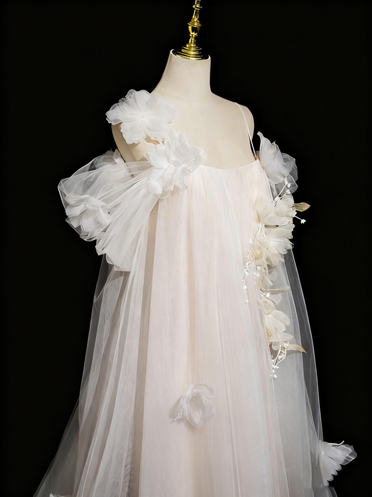 Robe de bal de beauté trapèze à épaules dénudées en tulle, robe de soirée, robe de fête d'anniversaire, D3307