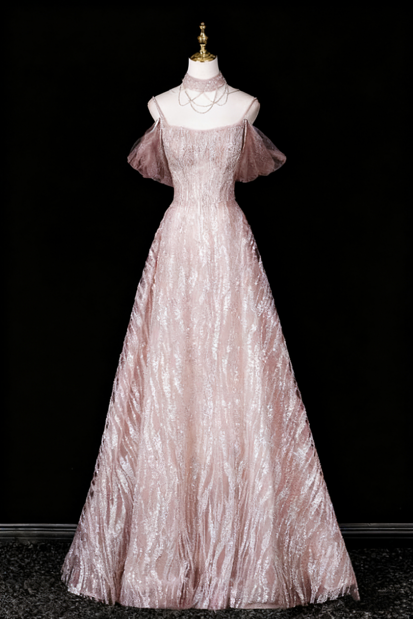 Robe de bal trapèze plissée à bretelles spaghetti, robe de soirée, robe de fête d'anniversaire, D3309