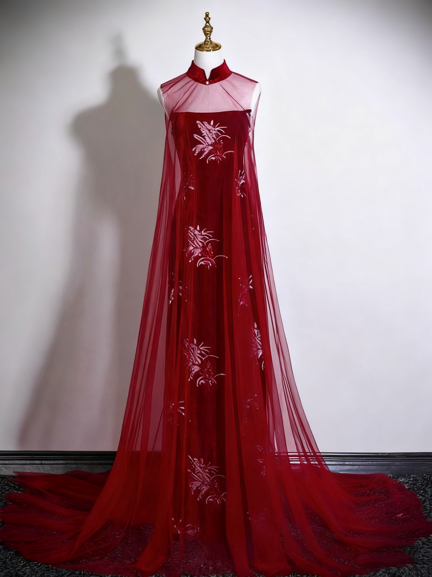 Charmante robe de bal trapèze rouge vin sans bretelles, tenue de fête d'anniversaire, robe de soirée D3320