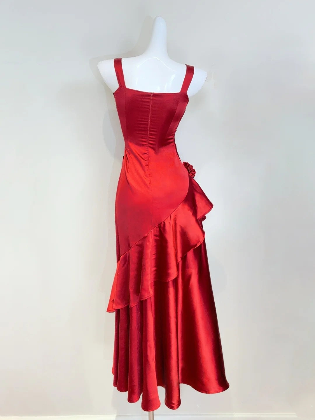 Superbe robe de bal à col carré et plissée, tenue de cocktail pour anniversaire, D3345