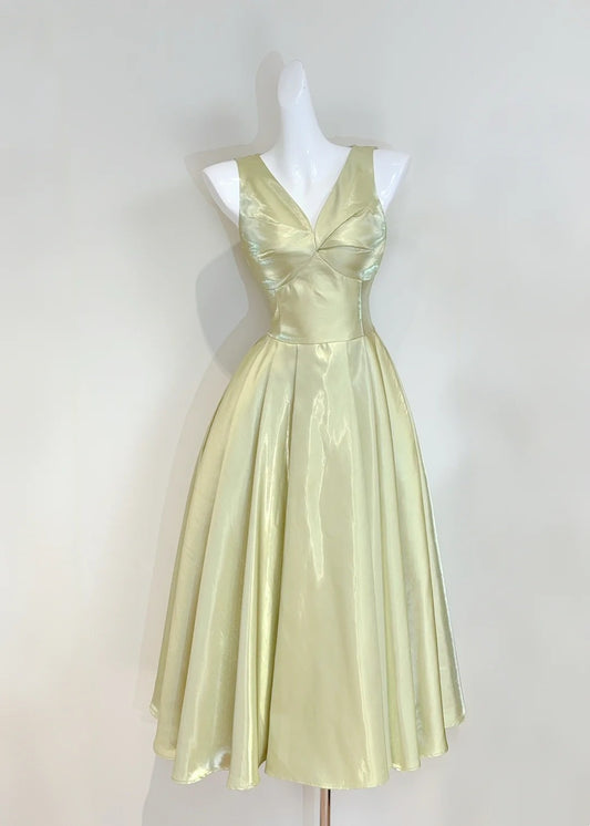 Jolie robe de bal trapèze à col en V et plissée, robe de soirée, robe de Quinceanera, D3363
