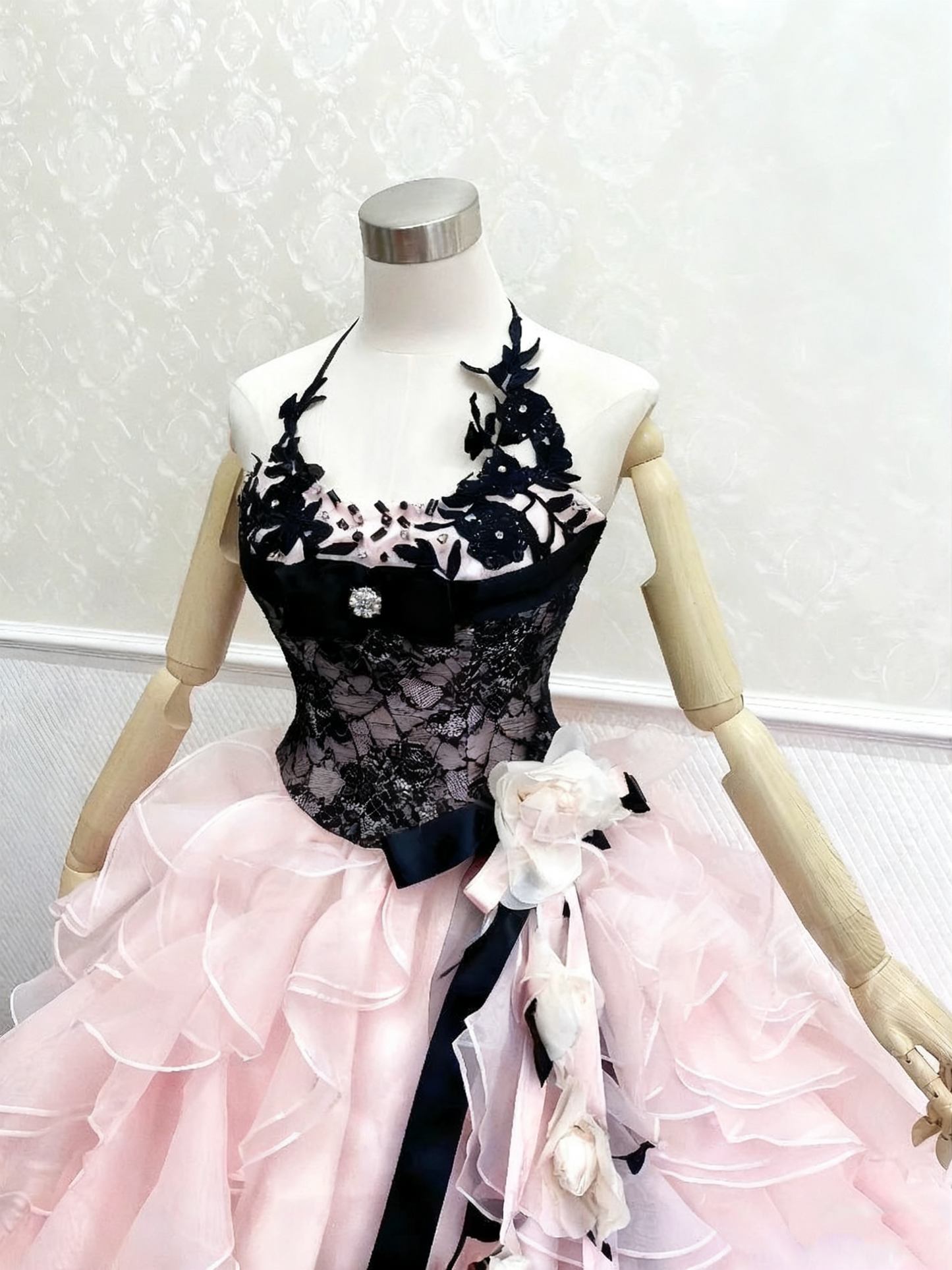 Robe de bal élégante à volants et dos nu, robe de soirée, robe de bal, robe de Quinceanera, D3377