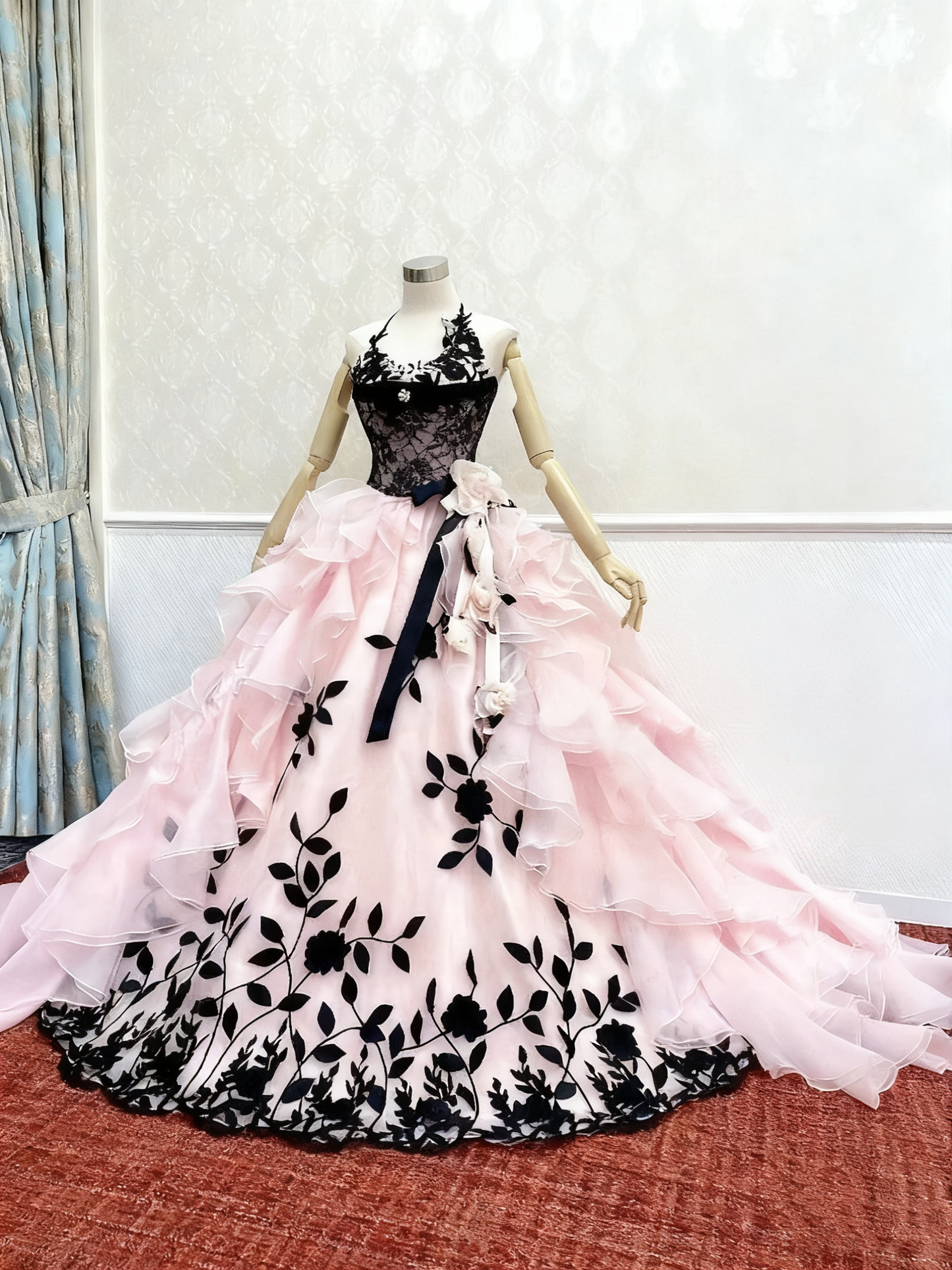 Robe de bal élégante à volants et dos nu, robe de soirée, robe de bal, robe de Quinceanera, D3377