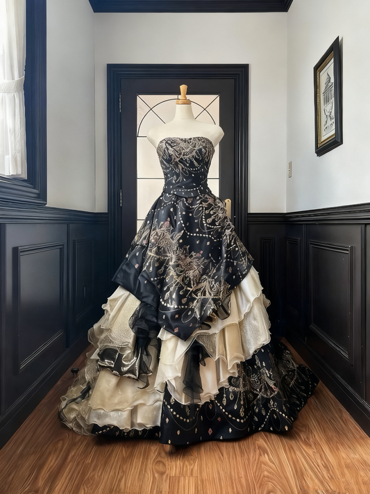 Superbe robe de bal bustier plissée, robe de soirée, robe de bal D3382