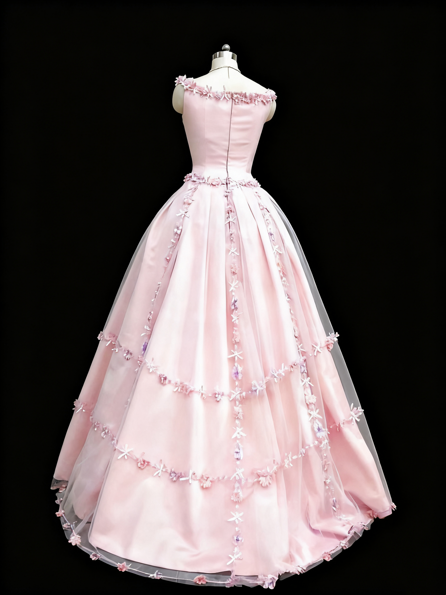 Jolie robe de bal plissée à épaules dénudées, robe de soirée, robe de bal, D3384